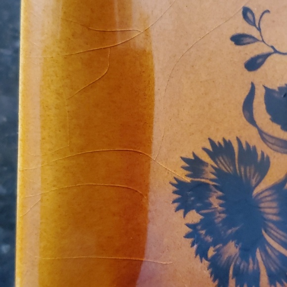 Vintage Lord Nelson Pottery Ashtray, Brown with Florals - Picture 7 of 9